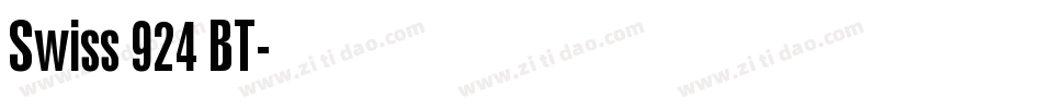 Swiss 924 BT字体转换